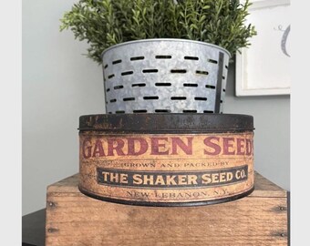 Repurposed Garden Seed Tin