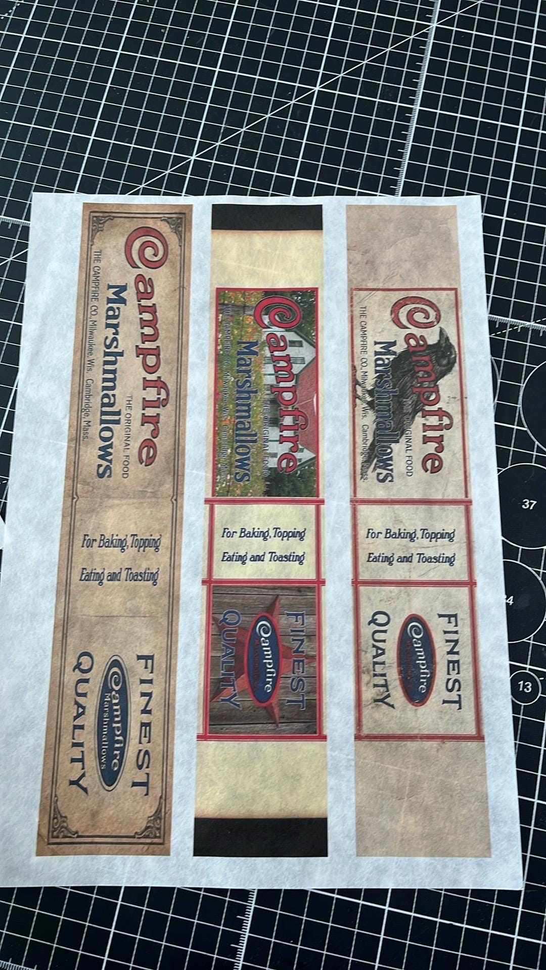 Primitive Label Made From Rice Paper- Each Image is 11x2 - Etsy