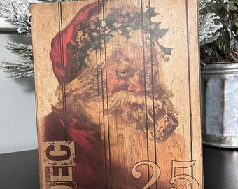 Beautiful Christmas primitive 8x10 canvas panels