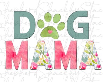 Dog Mama Bloemdessin met hondenprint