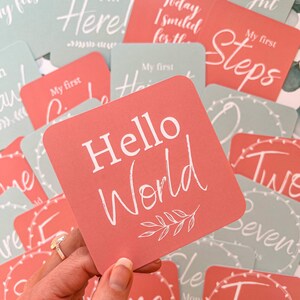 Baby milestone cards pink blue pack