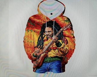 Rasta Man with Guitar Hoodie