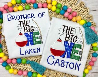 Personalized The Big One Birthday Shirt, Brother of The Big One Birthday Shirt, Personalized Birthday Shirt, Fishing Birthday Shirt