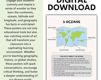 Poster Geografia: Mappatura E Competenze Cartografiche – Formato A1 (85x59,4 Cm) – Carta Lucida – Daydream Education