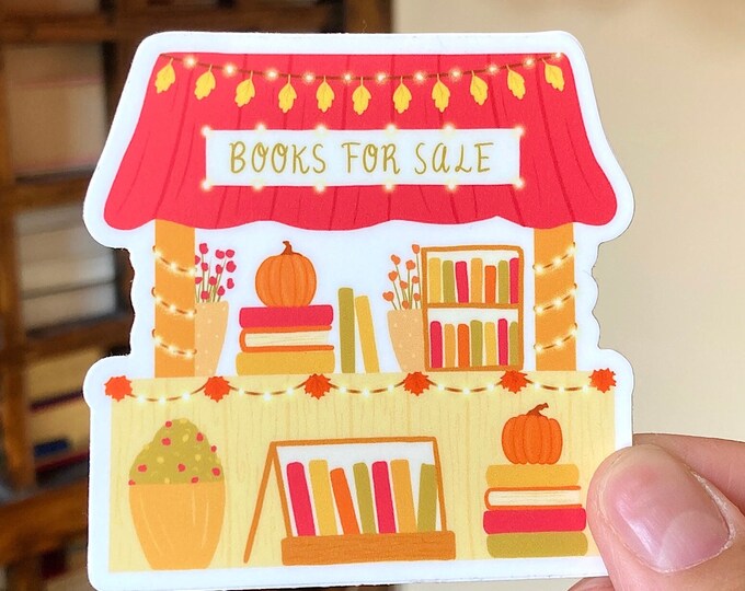 Fall Book Stall Sticker