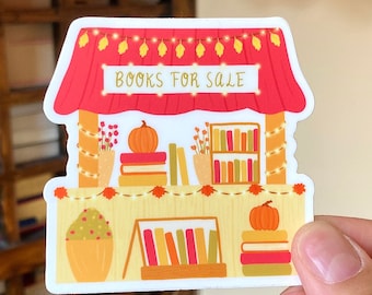 Fall Book Stall Sticker
