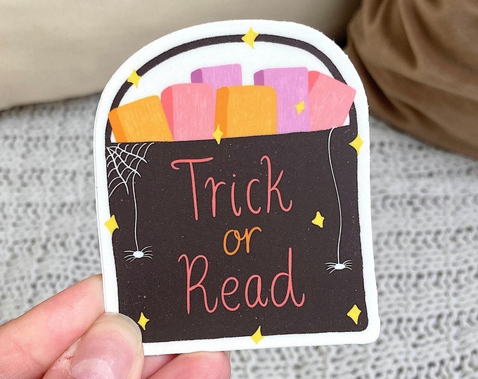 Trick or Read Halloween Sticker