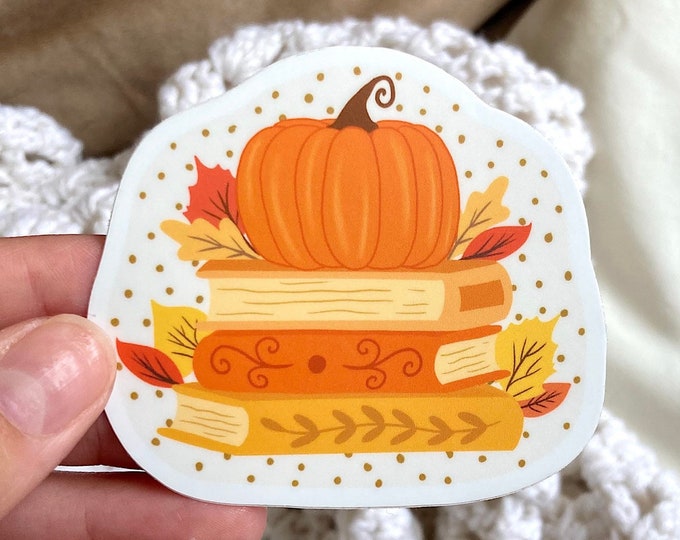 Fall Books Sticker