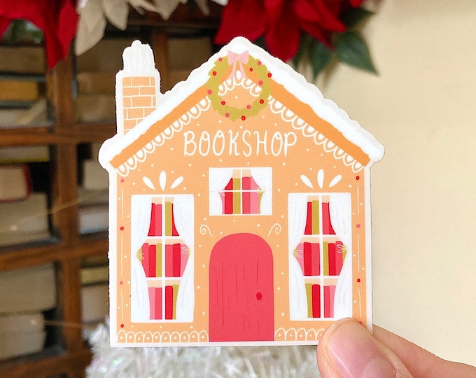 Gingerbread Bookstore Sticker