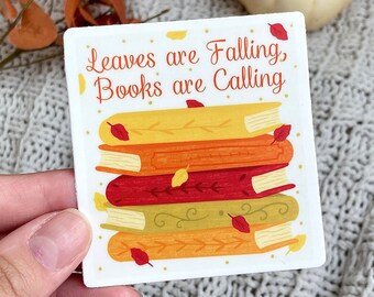 Leaves Are Falling Books Sticker