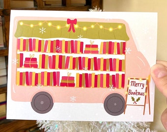 Bookmobile Christmas Card