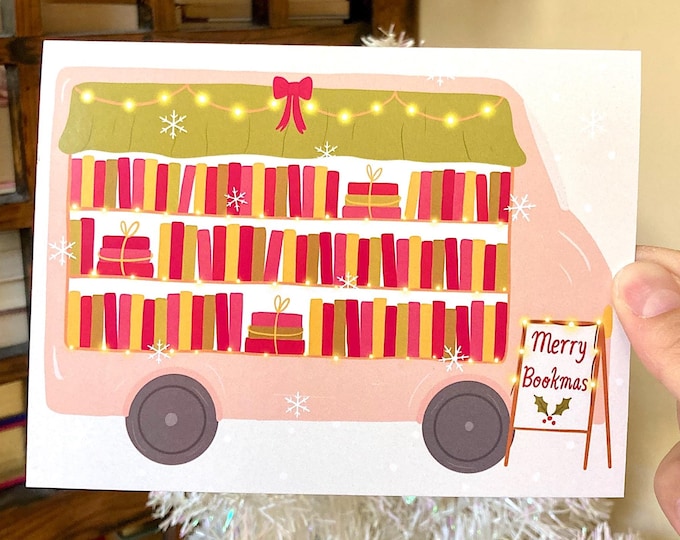 Bookmobile Christmas Card