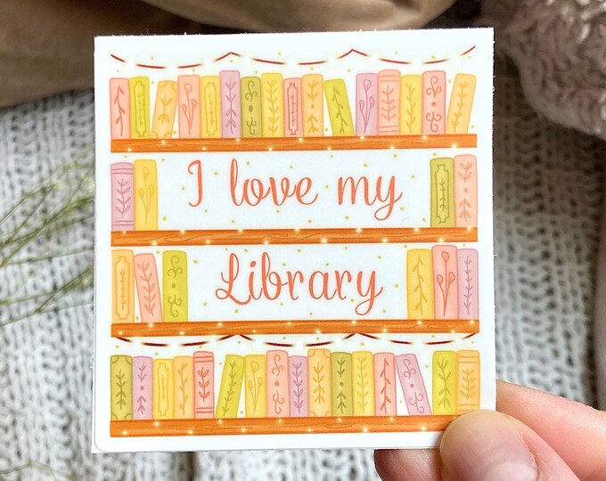 I Love My Library Sticker