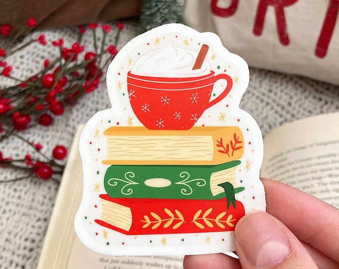 Books and Hot Cocoa Sticker