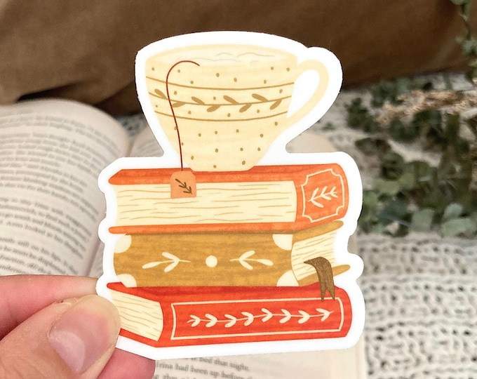 Books and Tea Sticker