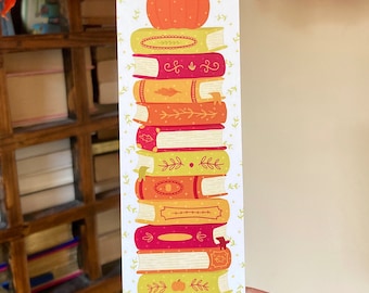 Fall Bookstack Bookmark
