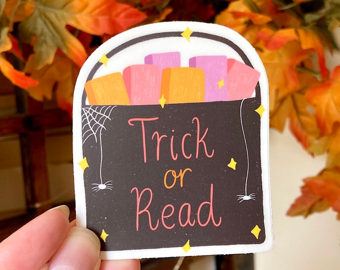 Trick or Read Halloween Sticker