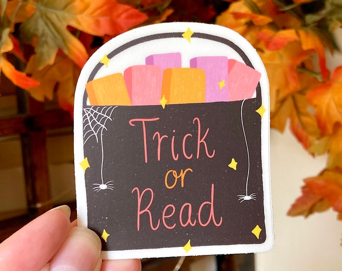 Trick or Read Halloween Sticker