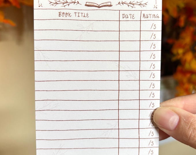 Reading Log Bookmark