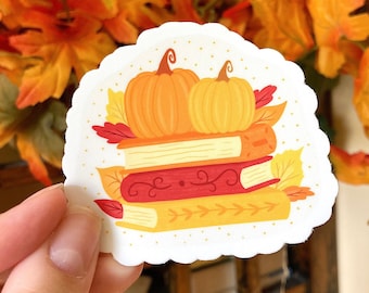 Fall Books Sticker