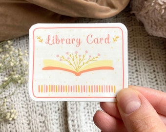Library Card Sticker, Library Lover Sticker, Librarian Sticker, Support Libraries