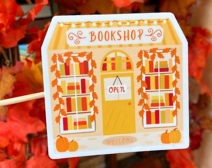 Fall Bookshop Sticker