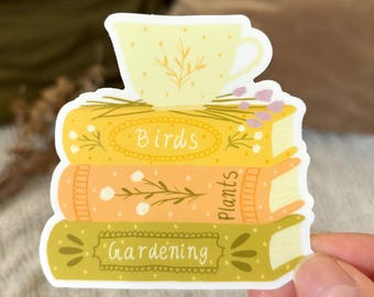 Floral Bookstack Sticker