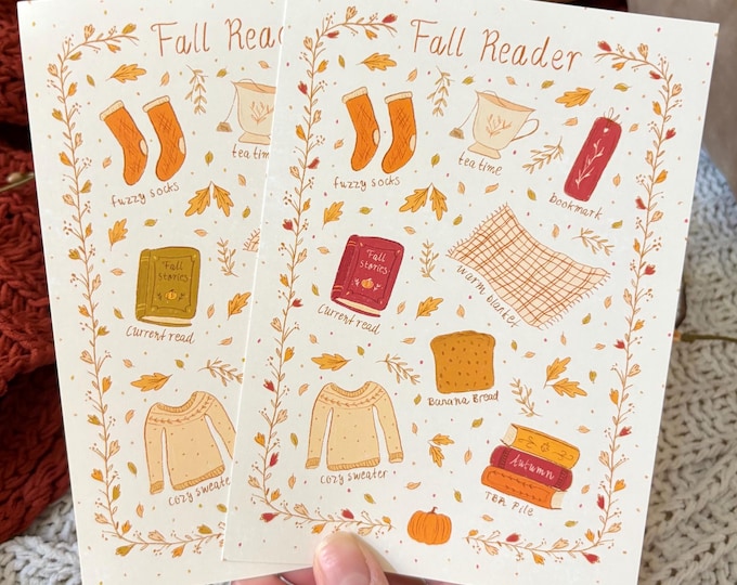 Fall Reader Art Print