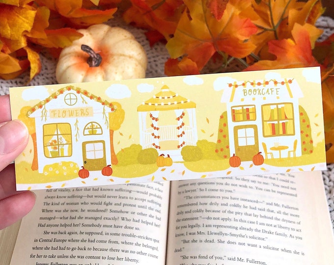 Fall Small Town Street Bookmark