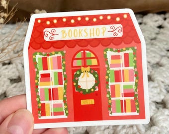 Christmas Bookshop Sticker