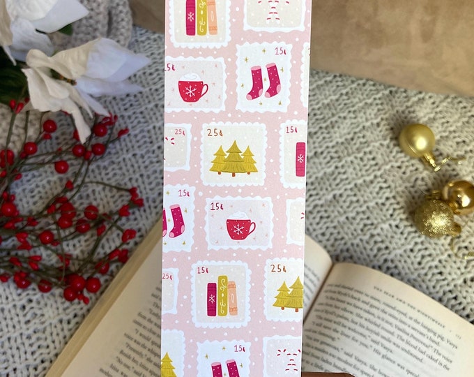 Postage Stamps Christmas Bookmark