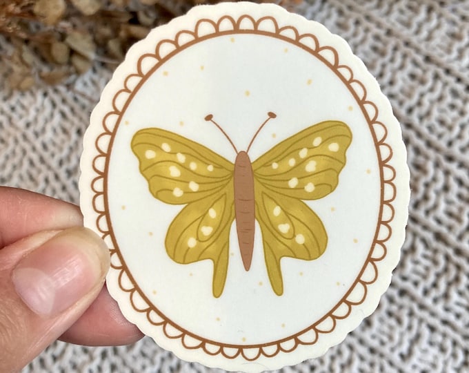 Green Moth Sticker