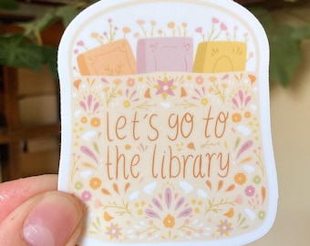 Lets Go to the Library Sticker