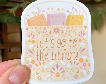 Let’s Go To The Library Sticker