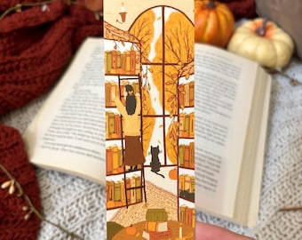 Fall Academia Library Bookmark