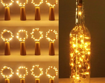 12 x Wine Bottle Lights, 2m x20 LED  Fairy Lights for Parties, Birthday, Wedding, Christmas DIY Table Centrepieces Indoor Decoration