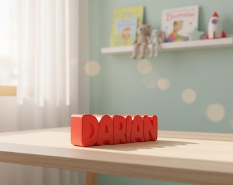 STL file, Personalized piggy bank, Name: Darian, 3D print template, Gift for birth & christening, Money box with name