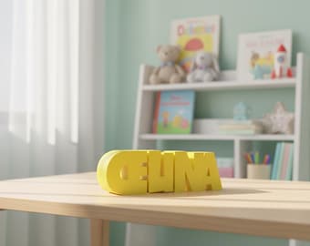 STL file, Personalized piggy bank, Name: Celina, 3D print template, Gift for birth & christening, Money box with name
