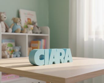 STL file, Personalized piggy bank, Name: Clara, 3D print template, Gift for birth & christening, Money box with name