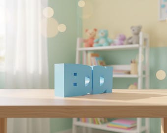 STL file, Personalized piggy bank, Name: Eddi, 3D print template, Gift for birth & christening, Money box with name