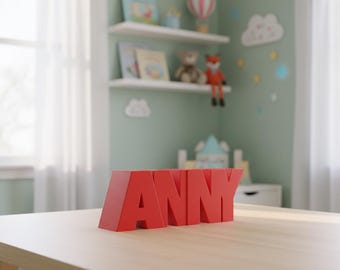 STL file, Personalized piggy bank, Name: Anny, 3D print template, Gift for birth & christening, Money box with name