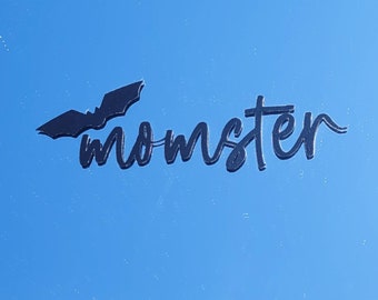 Momster Bat Decal: Halloween Mom Car Laptop Sticker