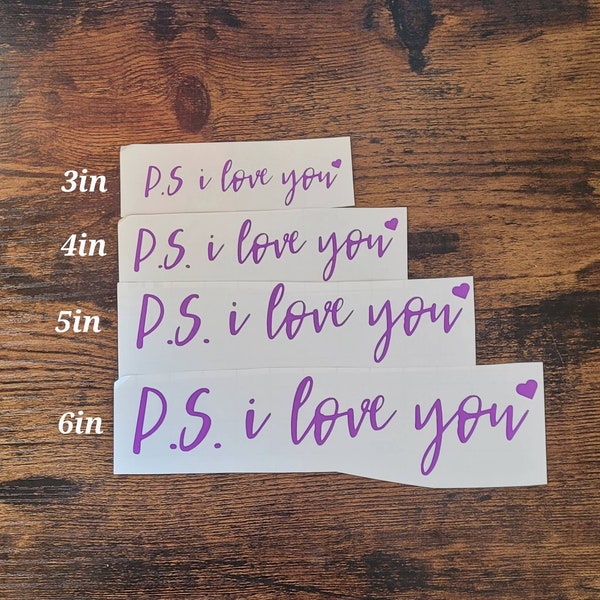 P.S. I love you decal