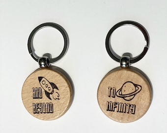 Couple gifts, matching keychain, anniversary gift, Boyfriend Gift, Best Friend Gift, Personalized Keychain, Custom Keychain, Wood Keychain