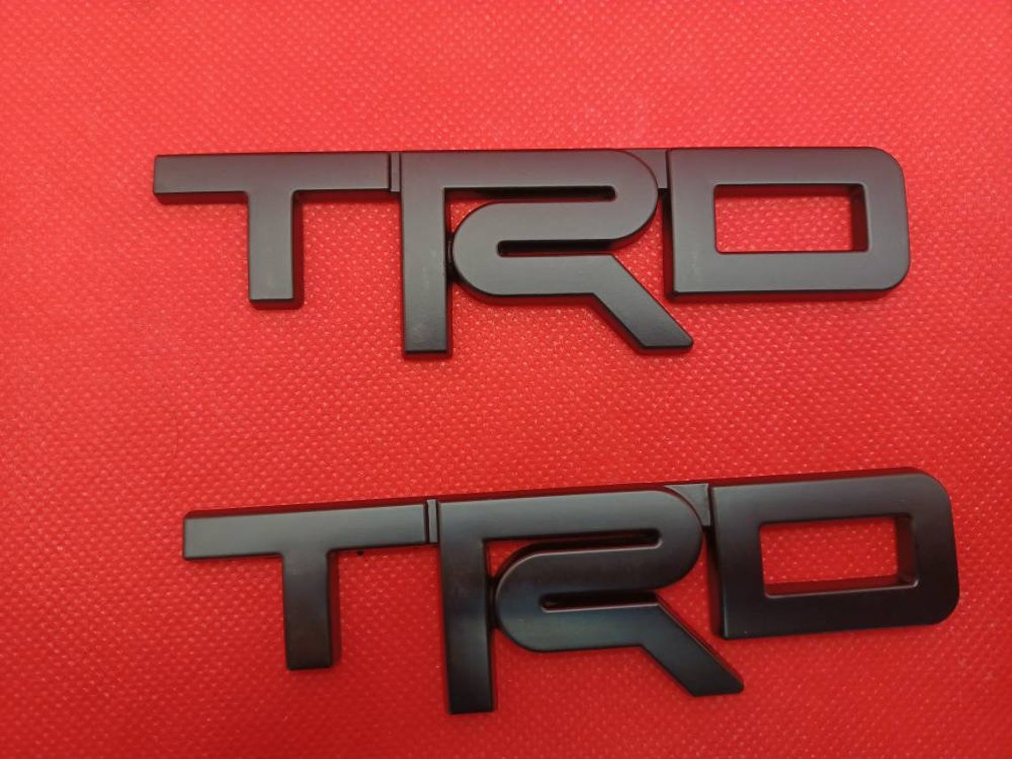 2X 3D All Metal TRD Emblems in Black With Fast Free Etsy