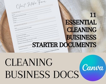 Cleaning Business Starter bundle | Client intake | Cleaning Service marketing Flyer | cleaning Price List | Commercial Cleaning Template