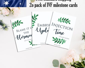 Milestone Cards for singles | Ivf Milestone cards | Photo Prop | Ttc Infertility | Embryo Transfer | Instant Download.