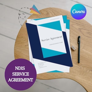 Service agreement NDIS business support worker agency schedule of support template for providers | Participant |Digital download | Document