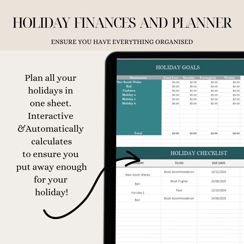 Budget Planner Fortnight Biweekly Google Sheets Budget Spreadsheet Excel Weekly Paycheck Budget Template Budgeting by wage Expense Tracker zdjęcie 3