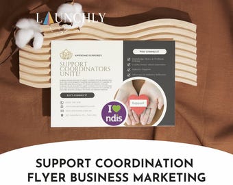 NDIS Support Coordination Flyer | Canva Template | Editable Digital Download for Support Coordinators